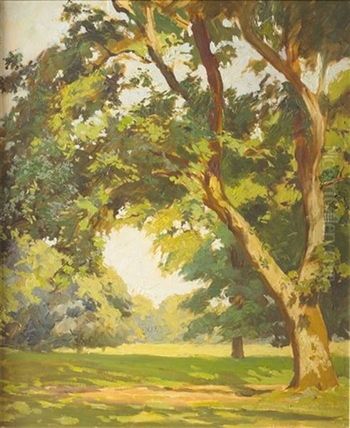 In The Park, Cahirmoyle Oil Painting by Dermod O'Brien