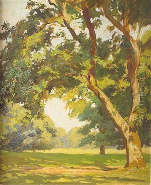 In The Park, Cahirmoyle Oil Painting by Dermod O'Brien