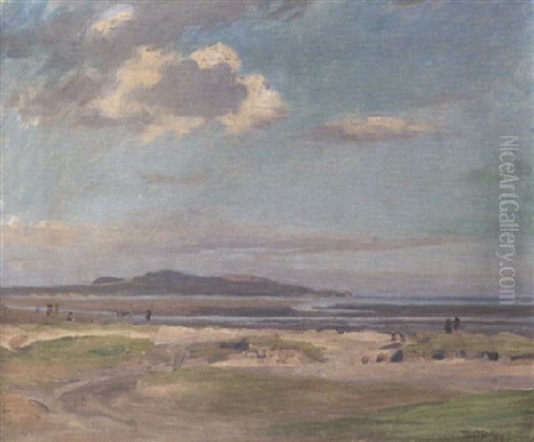 Howth From Bull Island Oil Painting by Dermod O'Brien