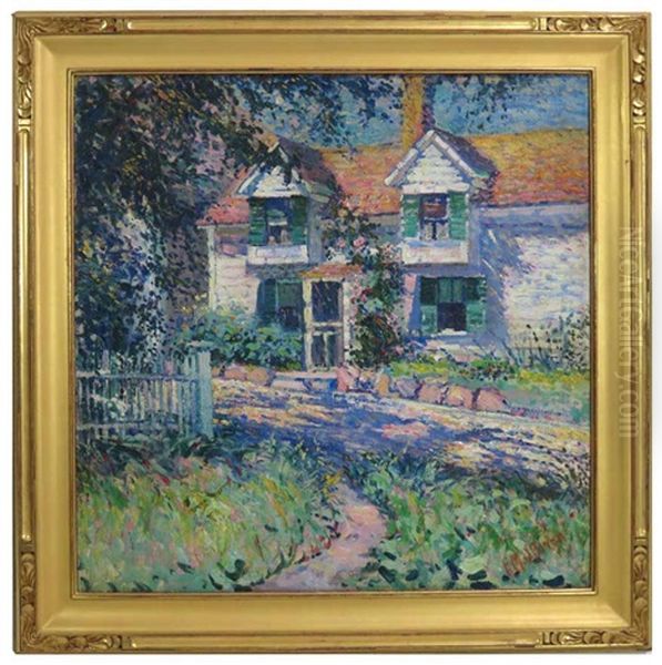 Summer Cottage Oil Painting by Frank Morgan O'Brien