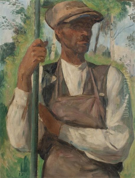 Orchard Grower Oil Painting by Jakub Obrovsky