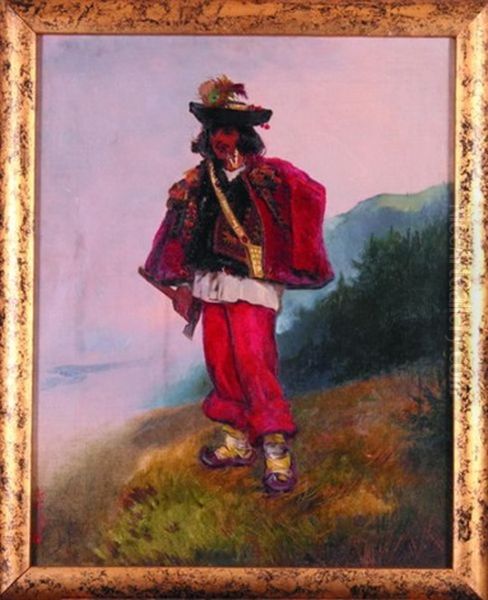 Hucul Oil Painting by Seweryn Leopold Obst