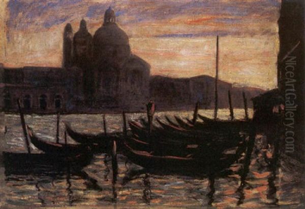 Venezia, La Salute Oil Painting by Angelo dall' Oca Bianca