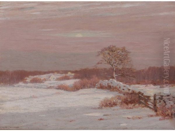 Snowbound Oil Painting by Leonard Ochtman