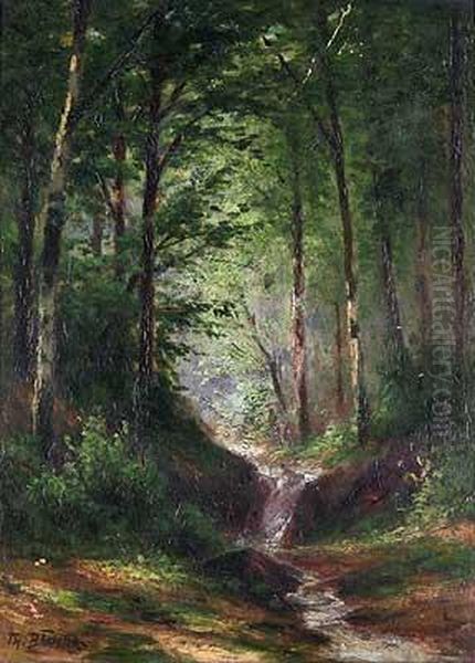 Waldbach Oil Painting by Theodor Blache