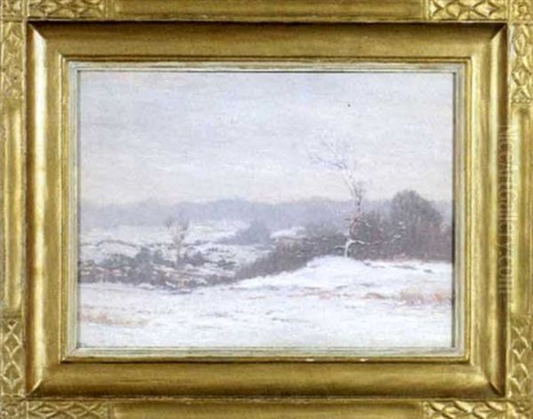 Hill In February Oil Painting by Leonard Ochtman