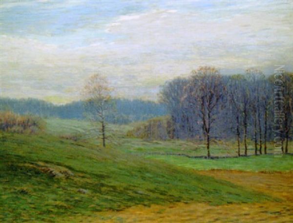 Spring Morning In Connecticut Oil Painting by Leonard Ochtman