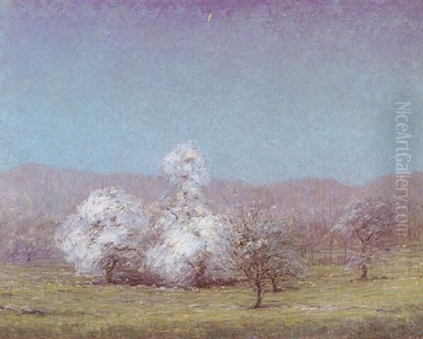 The Orchard By Moonlight Oil Painting by Mina Fonda Ochtman