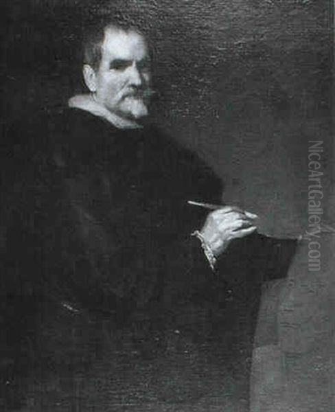 Retrato Del Escultor Martinez Montanes by Emilio Ocon