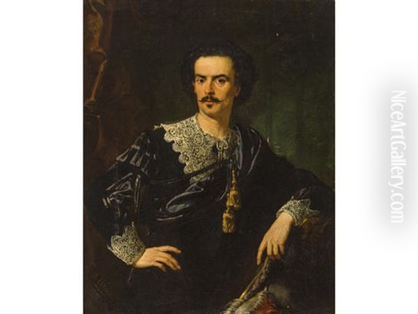 A Portrait Of King Louis Ii Of Bavaria Oil Painting by Frederike Emilie Auguste O'Connell