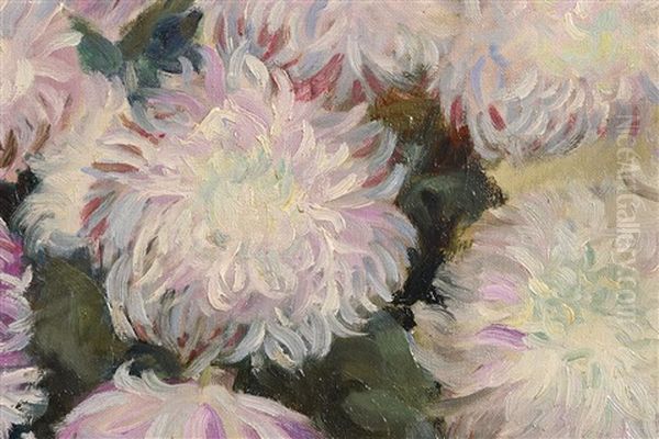 Chrysanthemums Oil Painting by Aileen O'Connor