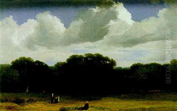 Landscape With Figures On A Heath Oil Painting by James Arthur O'Connor