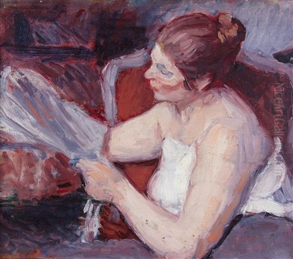 Woman Reading Oil Painting by Roderic O'Conor