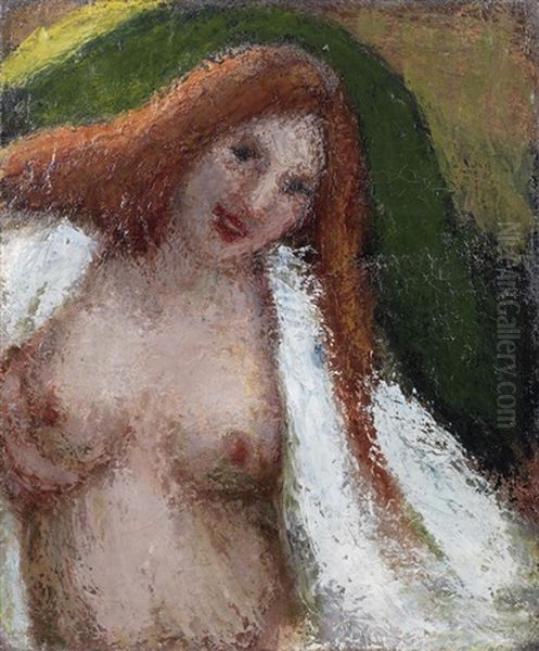 Nude Bathing Oil Painting by Roderic O'Conor