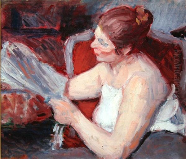 The Model Reading Oil Painting by Roderic O'Conor