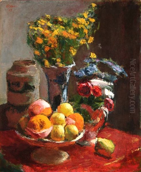 Still Life With A Compotier Of Fruit Oil Painting by Roderic O'Conor