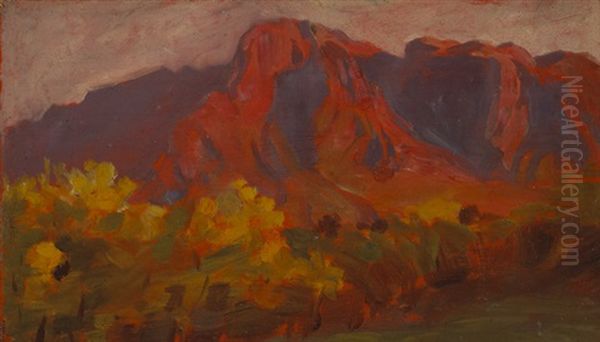 Montagne Sainte-victoire, France Oil Painting by Roderic O'Conor