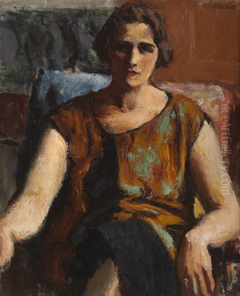 Seated Model Oil Painting by Roderic O'Conor