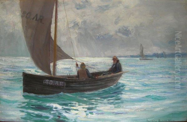 Off To The Fishing Grounds Oil Painting by Andrew Black