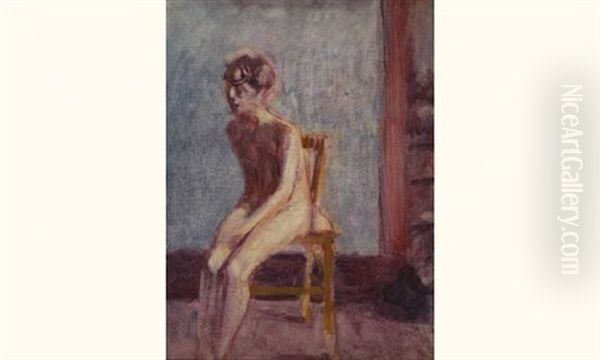 Femme Nue Assise Oil Painting by Roderic O'Conor