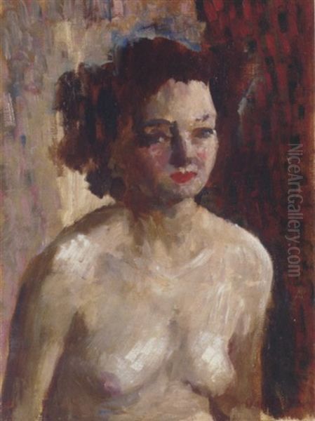 Sketch Of A Nude Oil Painting by Roderic O'Conor