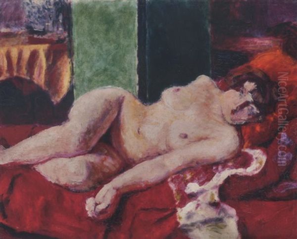 Nu Allonge Sur Un Sofa Oil Painting by Roderic O'Conor