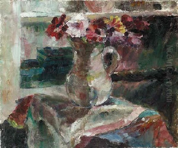 Flowers In A Jug Oil Painting by Roderic O'Conor