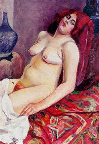 Le Modele Nu Au Divan Oil Painting by Roderic O'Conor