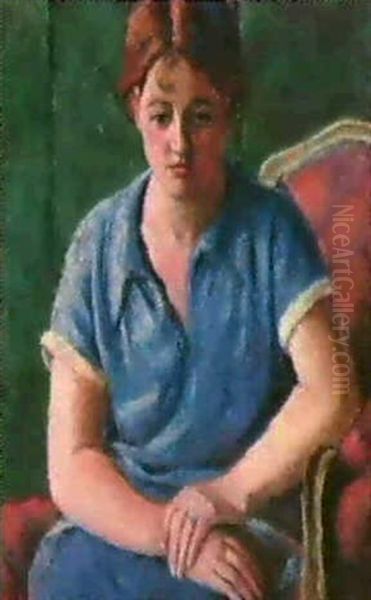 Portrait Of The Artist's Wife Oil Painting by Roderic O'Conor