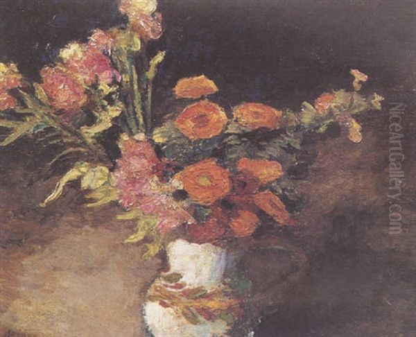 Still Life Geraniums Oil Painting by Roderic O'Conor