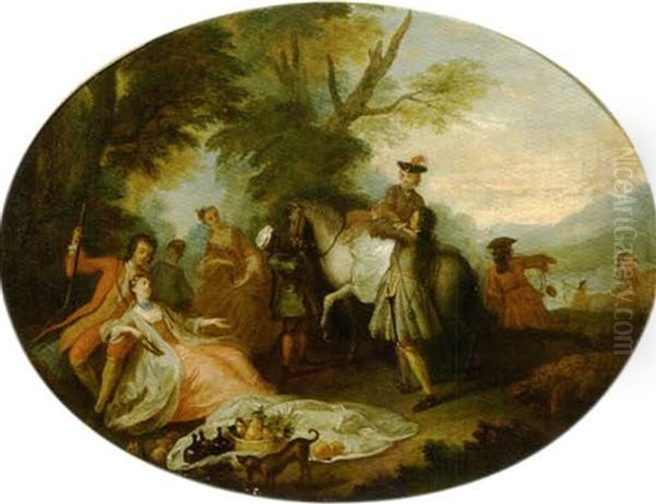 Le Dejeuner De Chasse Oil Painting by Francois Octavien