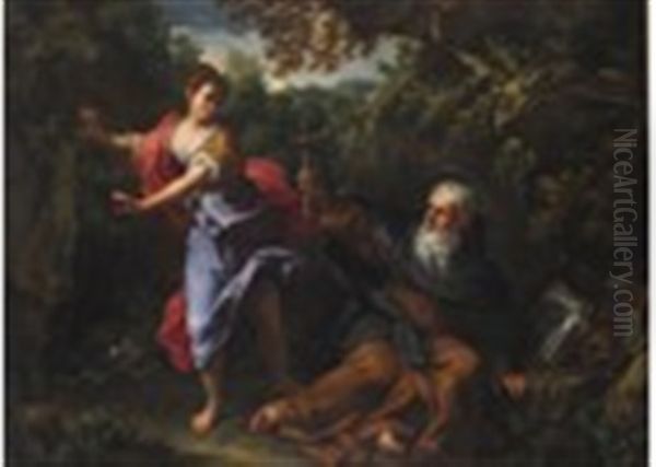 The Temptation Of St. Anthony Oil Painting by Giovanni Odazzi