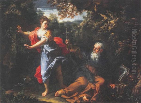 La Tentation De Saint Antoine Oil Painting by Giovanni Odazzi