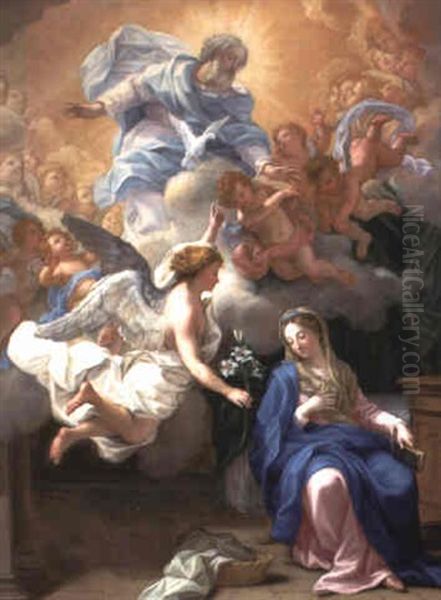 The Annunciation Oil Painting by Giovanni Odazzi