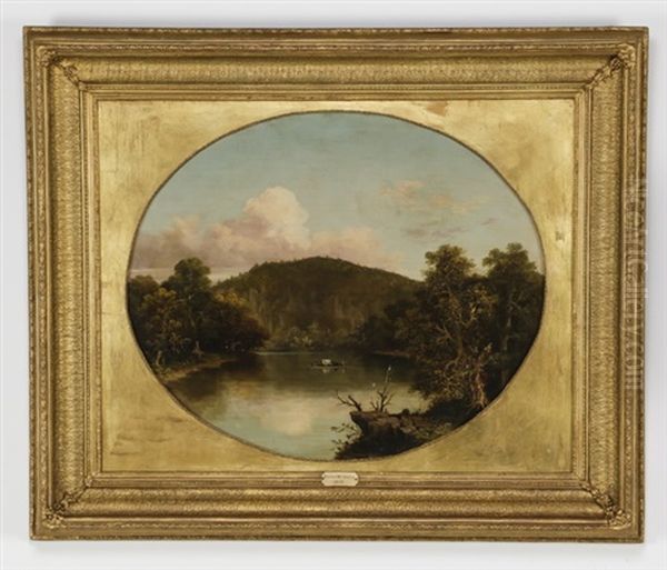 River Landscape Oil Painting by Walter Mason Oddie