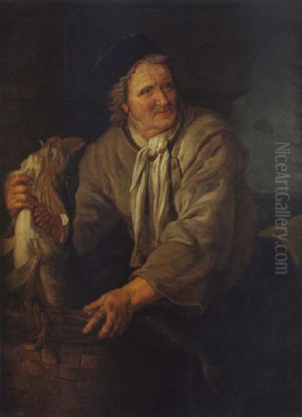 Un Pecheur Oil Painting by Willem Van Odekerken