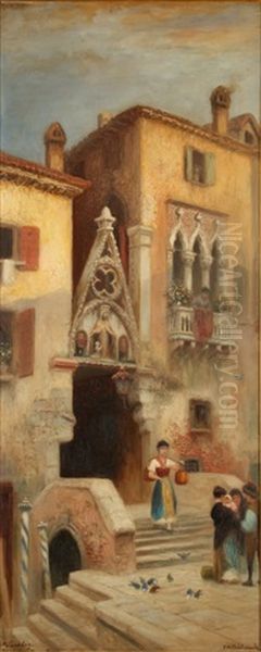 Venice Oil Painting by Frans Wilhelm Odelmark