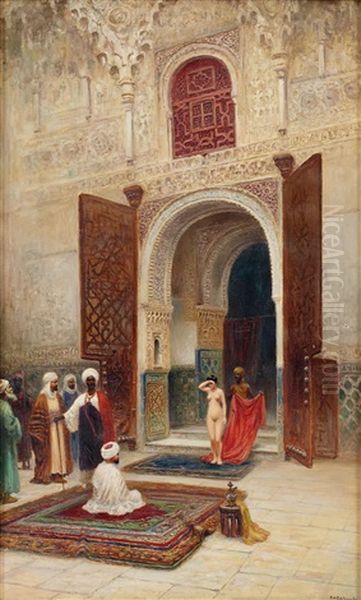 Oriental Interior Oil Painting by Frans Wilhelm Odelmark