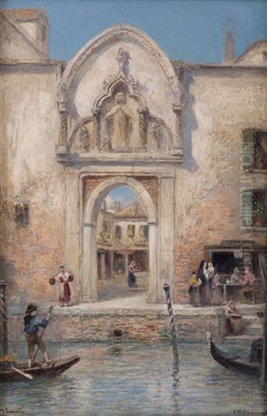 Motiv Aus Venedig Oil Painting by Frans Wilhelm Odelmark