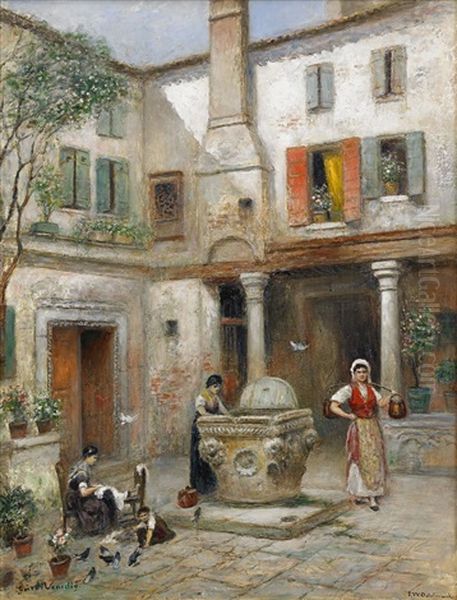 Gard I Venedig Oil Painting by Frans Wilhelm Odelmark