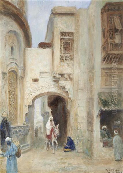 Gate I Kairo Oil Painting by Frans Wilhelm Odelmark