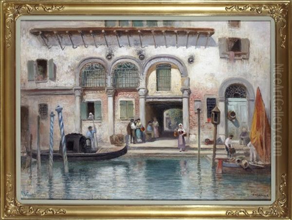 Kajscen, Venedig Oil Painting by Frans Wilhelm Odelmark