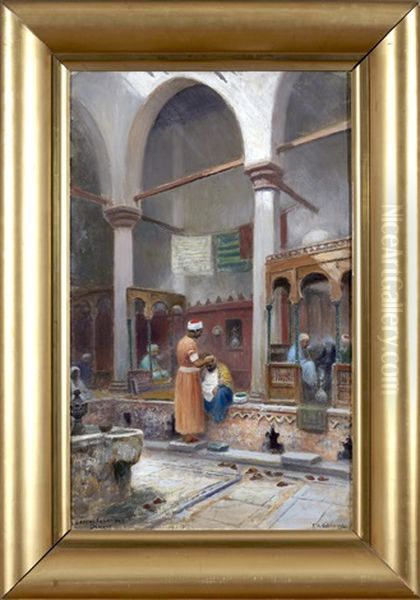 Badhusscen, Kairo Oil Painting by Frans Wilhelm Odelmark