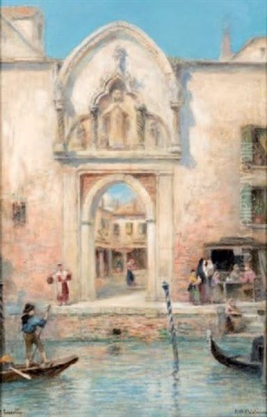 Venise Oil Painting by Frans Wilhelm Odelmark