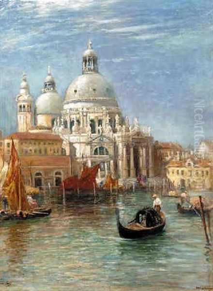 Santa Maria Della Salute, Venice Oil Painting by Frans Wilhelm Odelmark