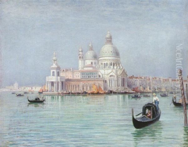 Santa Maria Della Salute, Venezia Oil Painting by Frans Wilhelm Odelmark