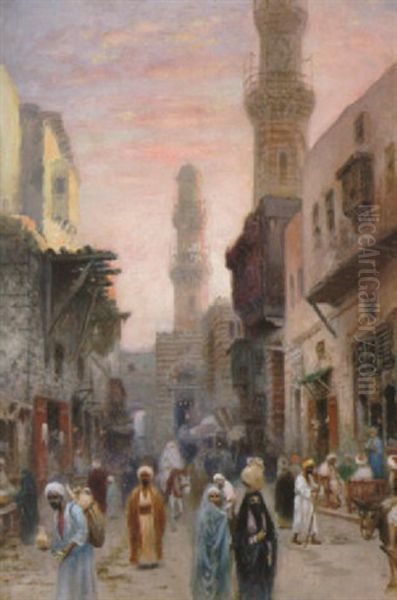 Gatuliv, Kairo Oil Painting by Frans Wilhelm Odelmark