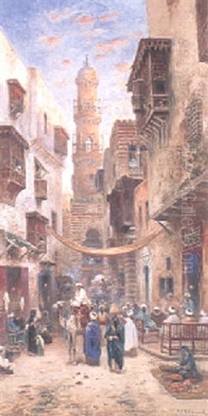 Orientalisk Stadsbild Oil Painting by Frans Wilhelm Odelmark