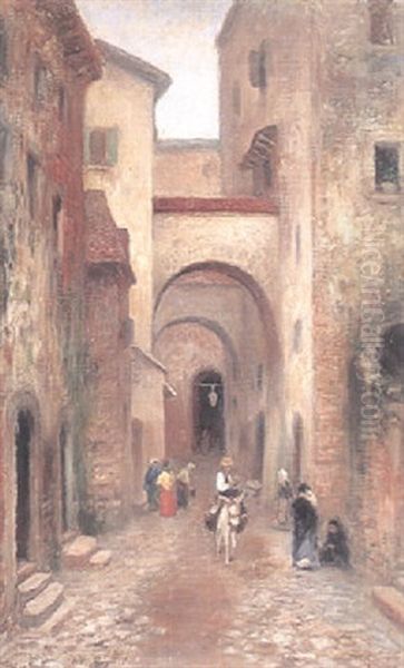 Grand I Assisi Oil Painting by Frans Wilhelm Odelmark