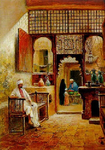 Le Souk Oil Painting by Frans Wilhelm Odelmark